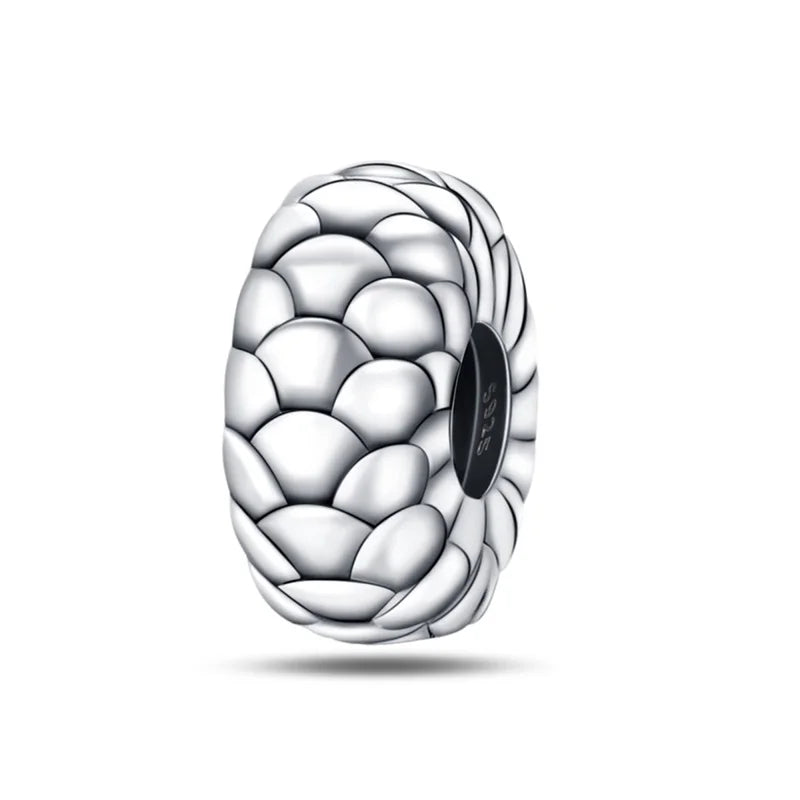 925 Sterling Silver Silicone Spacer Beads & Safety Chain | Clasp Charms Fit Original Pandora 3mm Bracelet – Women’s Jewelry