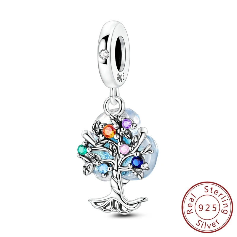 925 Sterling Silver Star, Moon & Watch Cube Charms | Original Beads Fit Bracelet & Pendant DIY Fine Jewelry Gift for Women