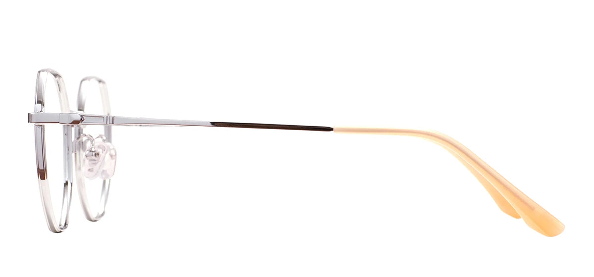 Geometric Colorful Round Glasses – Unisex Metal Full Rim Stylish Eyewear for Prescription Lenses