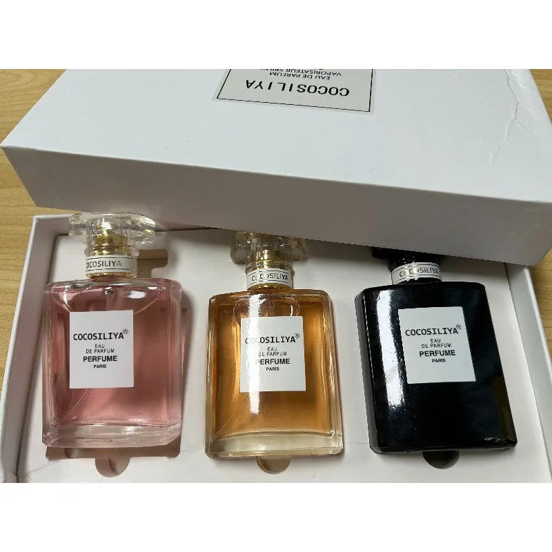 3PCS Women’s Perfume Gift Set – 50ml×3 Long-Lasting Eau De Parfum | Elegant Floral, Woody & Oriental Scents for Alluring Freshness