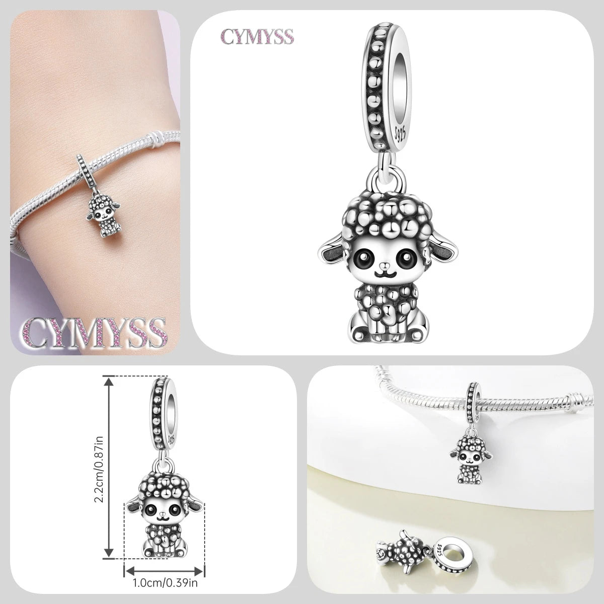 Hot Sale 925 Sterling Silver Dog & Cat Pet Charms | Cute Animal Pendant for Women Bracelet & Necklace DIY Jewelry Gift