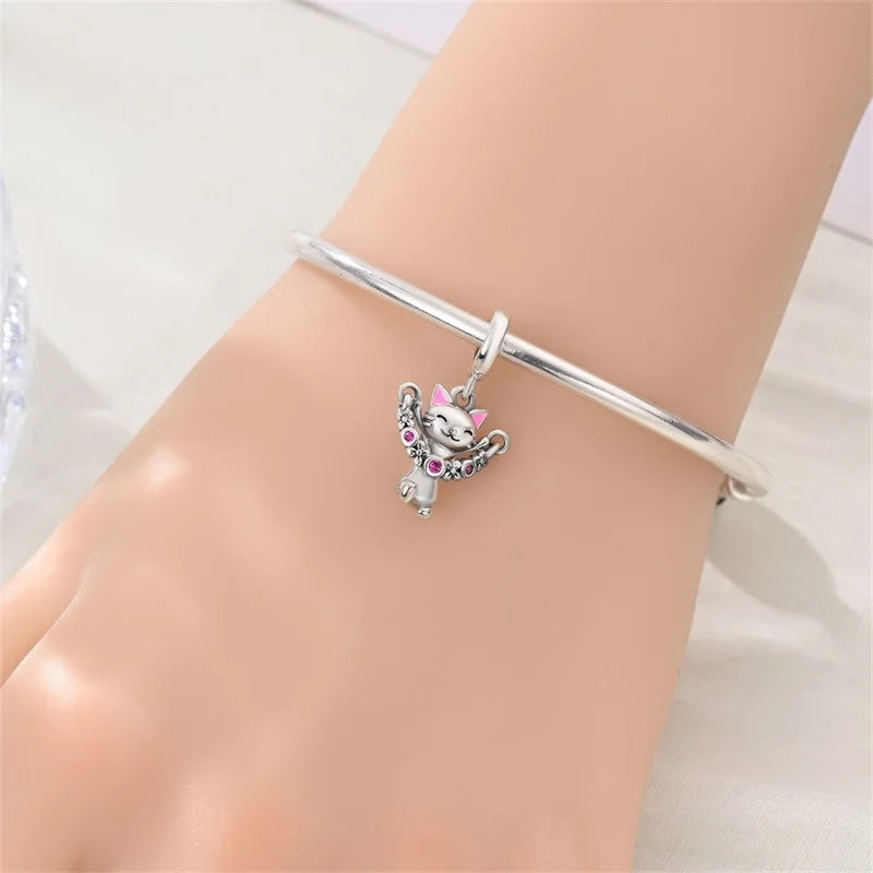 New Original 925 Sterling Silver Animal Charms | Cute Capybara, Elephant & Cat Beads for Bracelets DIY Jewelry