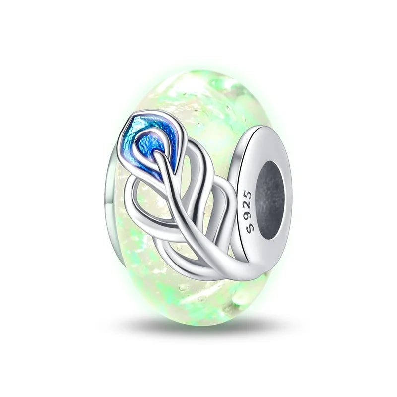 925 Sterling Silver Round Colored Zircon Spacer Beads – Fits Pandora Original Bracelets DIY Exquisite Party Jewelry