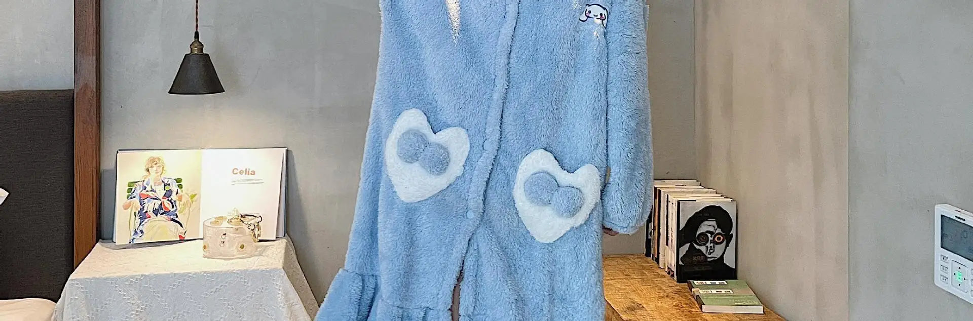 Kawaii Sanrio Hello Kitty Velvet Pajamas Set | Cute Cartoon Nightgown & Bathrobe | Girls & Couples Soft Home Wear