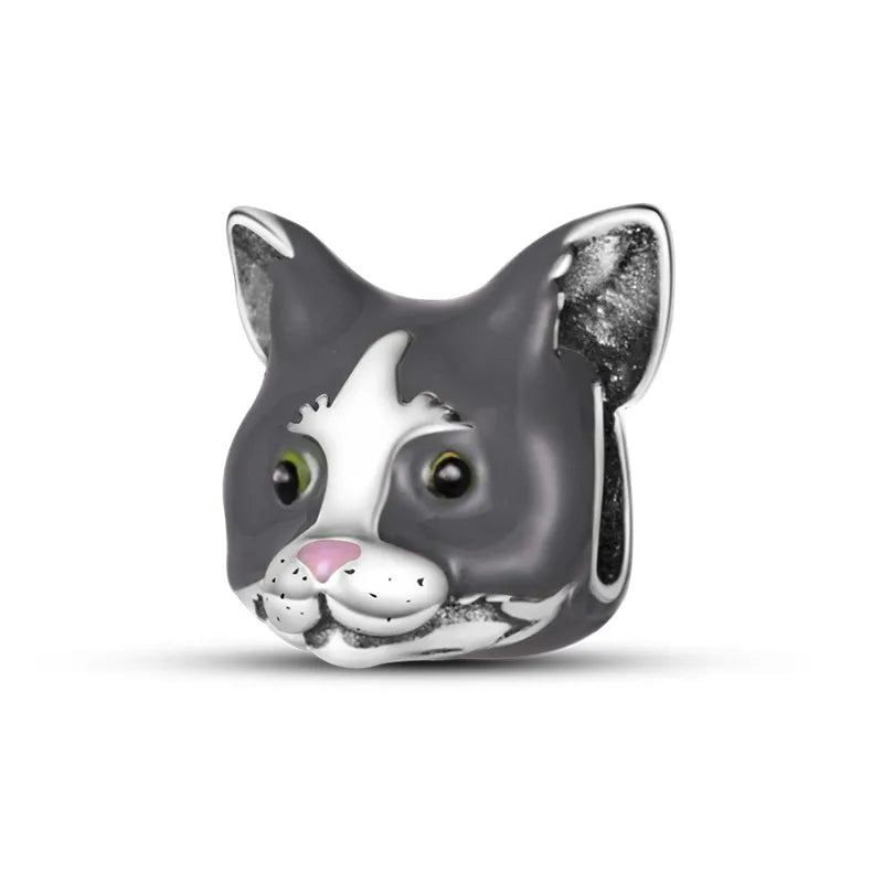 Cat Collection 925 Sterling Silver Charms Bead | Persian Bell & Multifarious Cat Dangle Fit Pandora Bracelet Necklace DIY Jewelry