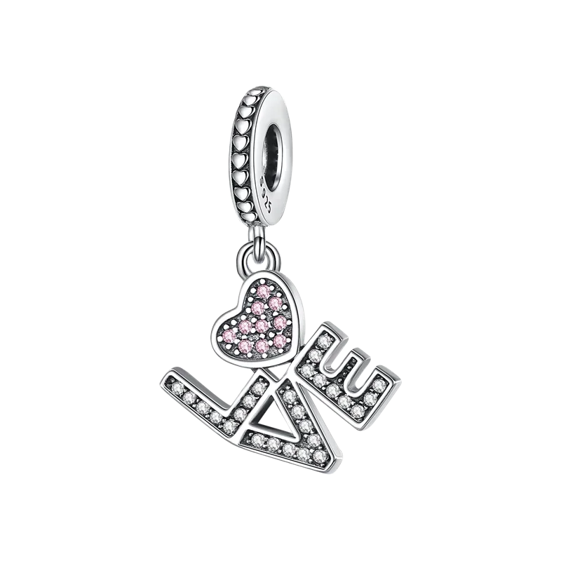 925 Sterling Silver Blue Series Charm | Dragonfly, Butterfly, Bird & Pansy Flower Pendant for 4MM Bracelet