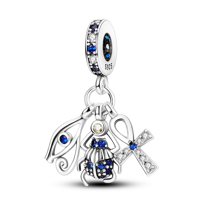 Blue Series 925 Sterling Silver Charms | Butterfly, Earth & Ocean Beads Pendants Fit Original Bracelet DIY Jewelry