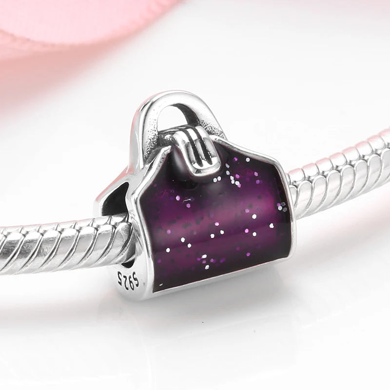 Give Birth To Life Pregnant Mother 925 Sterling Silver Charm | Pink CZ Beads Fit Original Bracelets