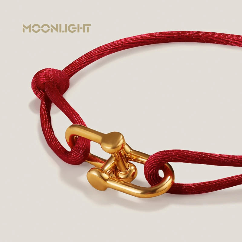 MOONLIGHT Adjustable U-Shape Silk Rope Bracelet | Classic Women’s Charm Bracelet High Quality Jewelry Gift