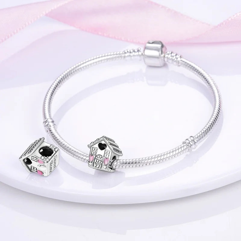 925 Sterling Silver Travel & Luggage Attractions Zircon Charm Beads | Fit Pandora Bracelet