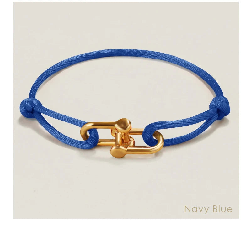 MOONLIGHT Adjustable U-Shape Silk Rope Bracelet | Classic Women’s Charm Bracelet High Quality Jewelry Gift