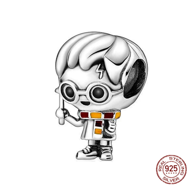 Disney Harry Potter 925 Sterling Silver Charm Bead | Fits Original Bracelet | Women’s DIY Jewelry Gift