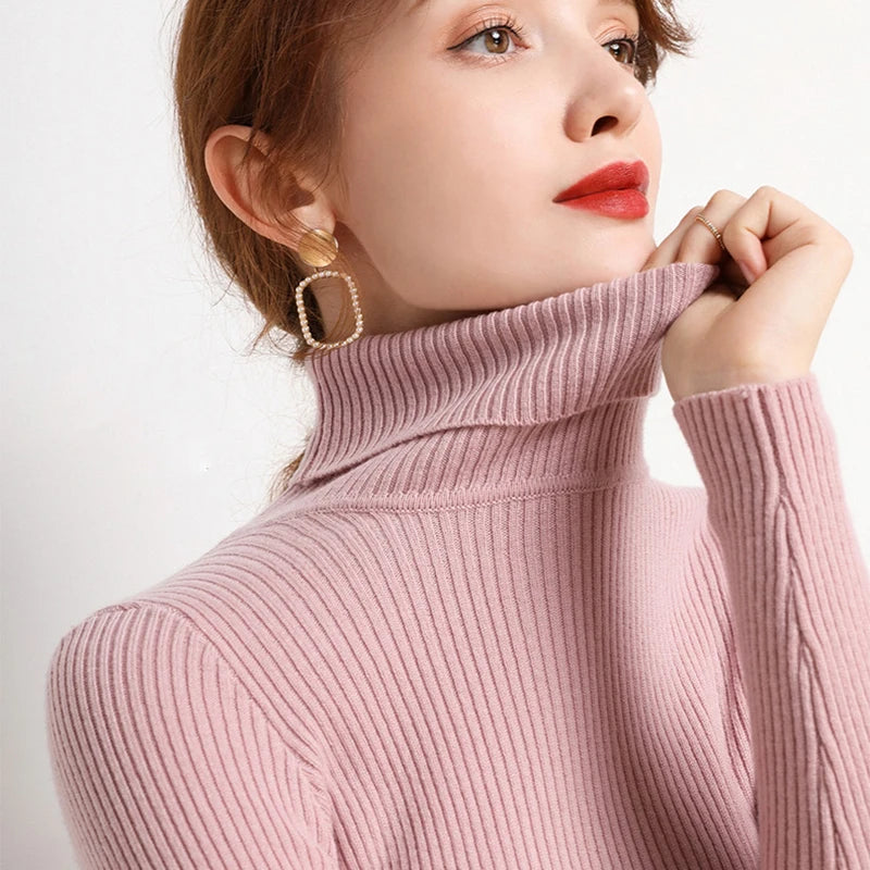 Heliar Women’s Fall Turtleneck Sweater – Soft Knitted Cashmere Pullover, Basic Warm Jumper for Autumn Winter 2024