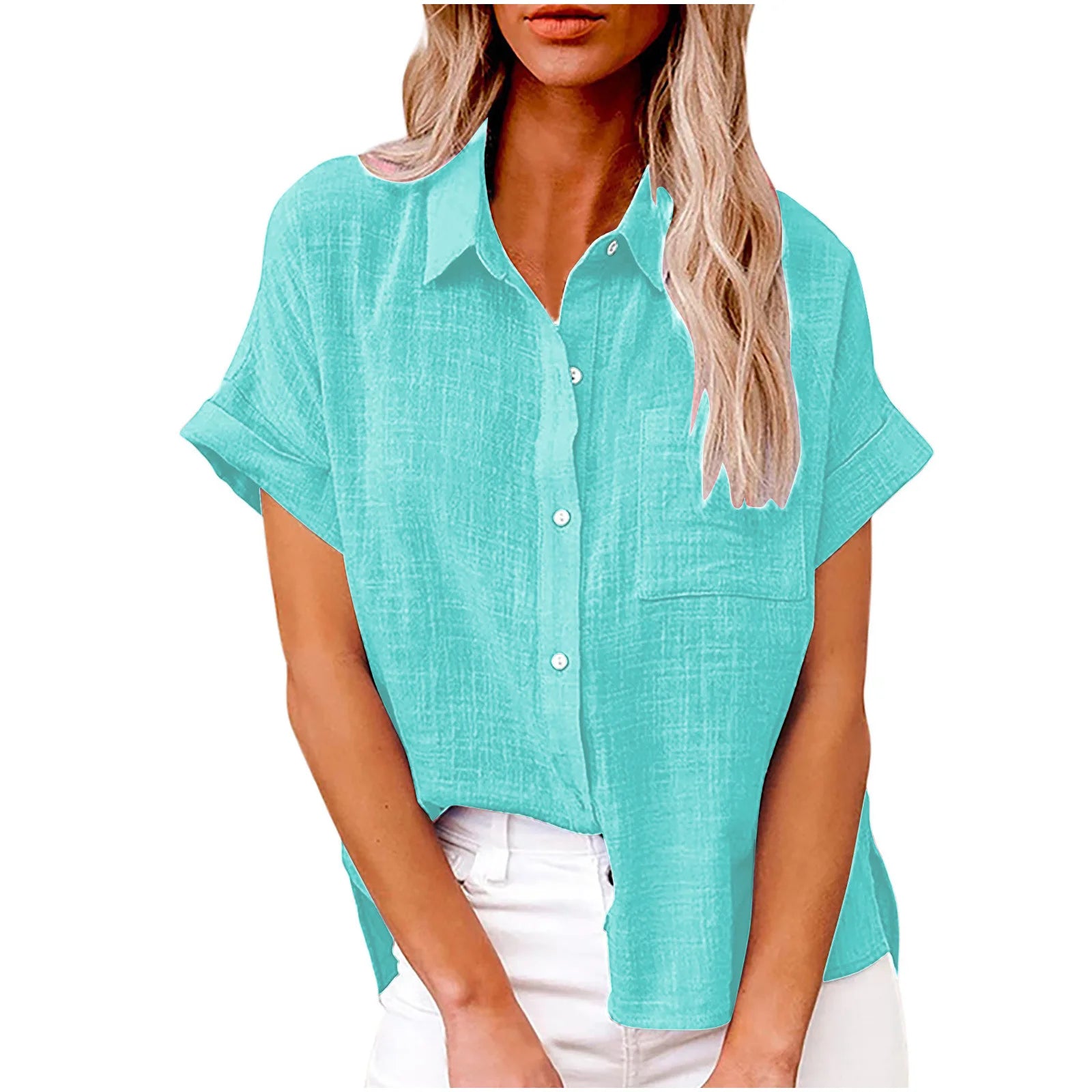 Women’s Cotton Linen T-Shirt | Summer Loose Fit Top | Casual Streetwear Blouse for Ladies