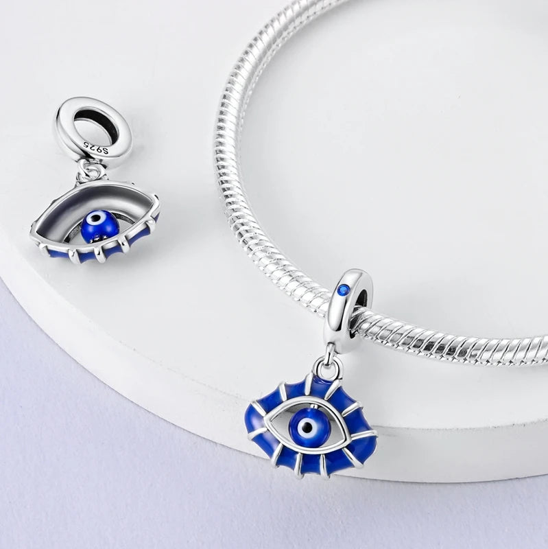 Blue Series 925 Sterling Silver Charms | Butterfly, Earth & Ocean Beads Pendants Fit Original Bracelet DIY Jewelry