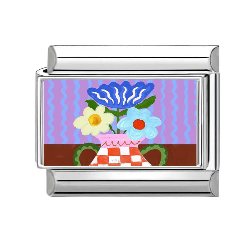 2025 Original Y2K Colorful Cute Cartoon Cats Dogs Italian Charm Links Fit 9mm Stainless Steel Bracelet Men Women DIY Making Gift