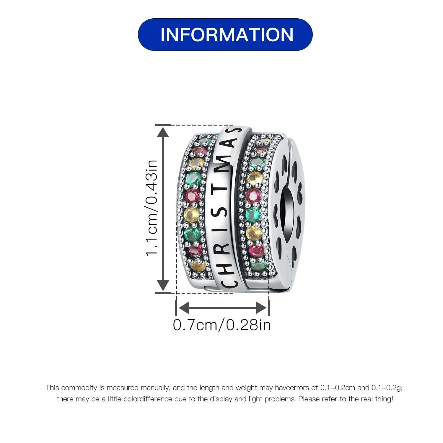 925 Sterling Silver Pave Clip Charms with Safety Chain | Colored Beads Stopper Clasp Fit Original Pandora Bracelet Jewelry