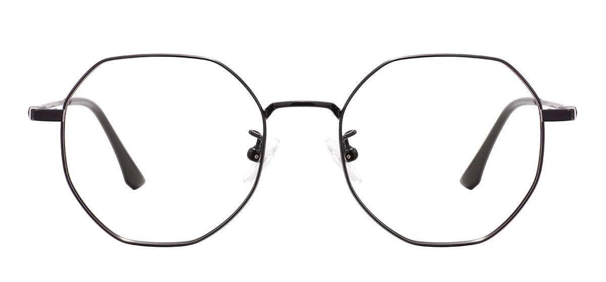 Geometric Colorful Round Glasses – Unisex Metal Full Rim Stylish Eyewear for Prescription Lenses