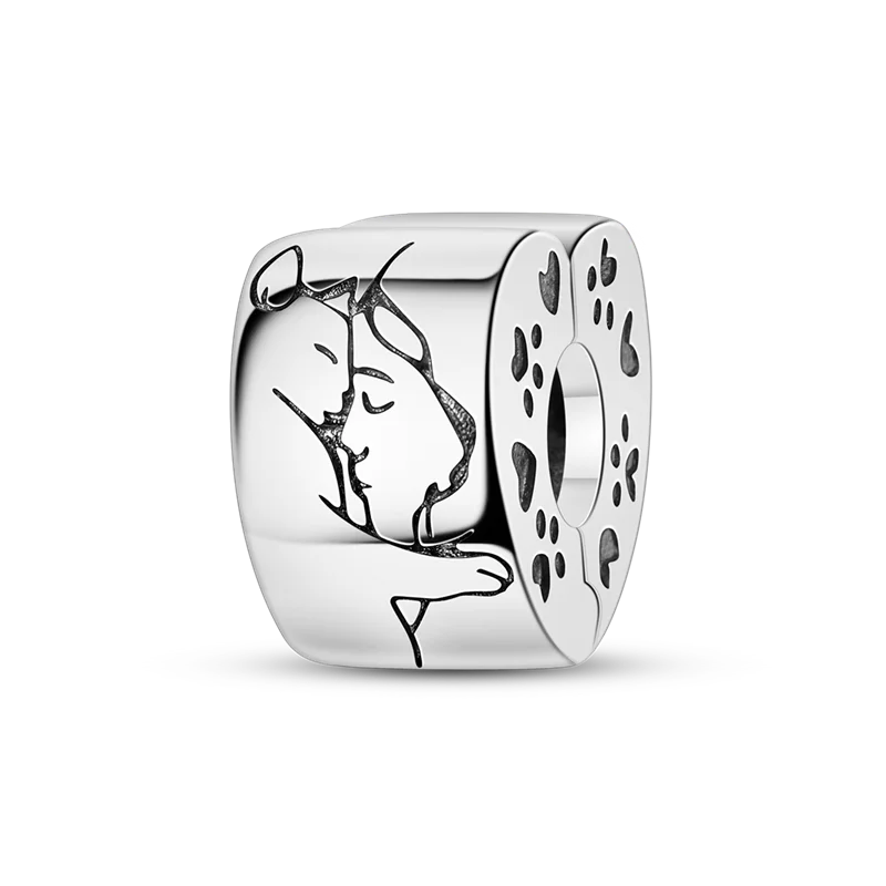 Silver Clasp 925 Sterling Silver Round Daisy Charm Beads | Safety Chain Pendant for Original Bracelets Jewelry