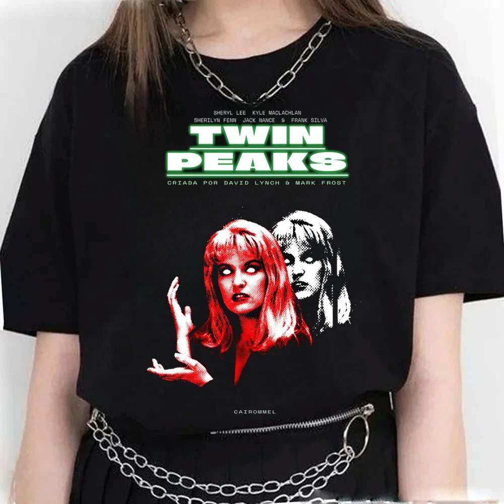 Hot Women’s Harajuku Anime Twin Peaks T-Shirt – Streetwear Funny Unisex Tee 👕🔥
