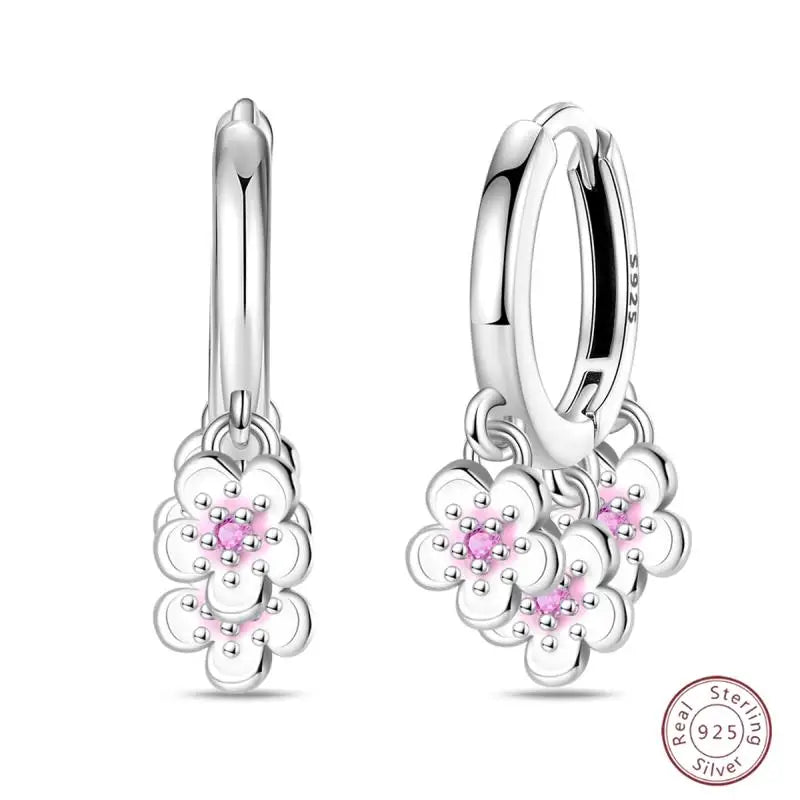 New Original 925 Sterling Silver Sweetheart Bow & Crab Ocean Earrings | Donut Zircon Round Design Women’s Fine Jewelry