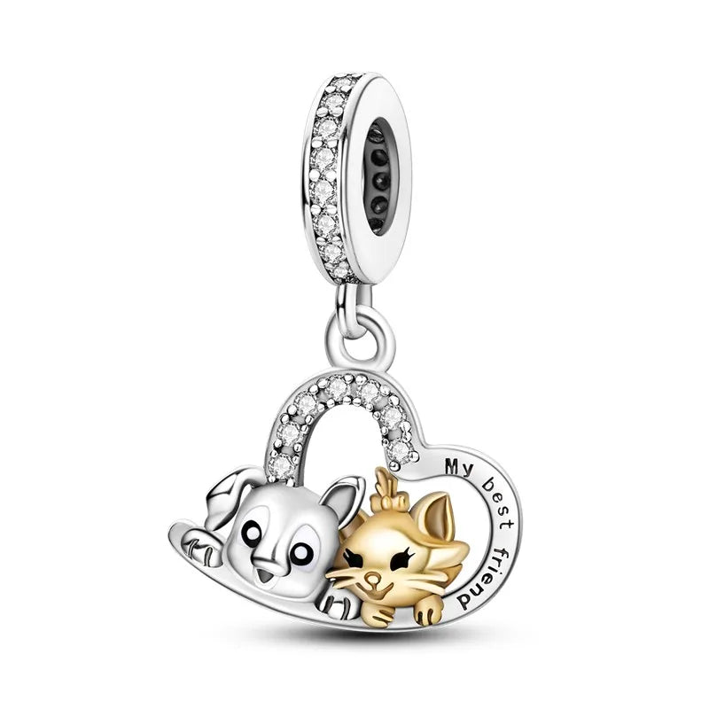 Cat Collection 925 Sterling Silver Charms Bead | Persian Bell & Multifarious Cat Dangle Fit Pandora Bracelet Necklace DIY Jewelry