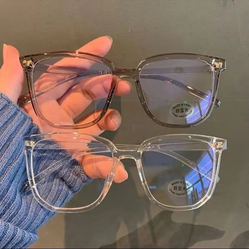 Large Square Frame Anti-Blue Light Glasses – Fashion Retro Computer Reading Eyeglasses for Men & Women | Optical Spectacle Eyewear