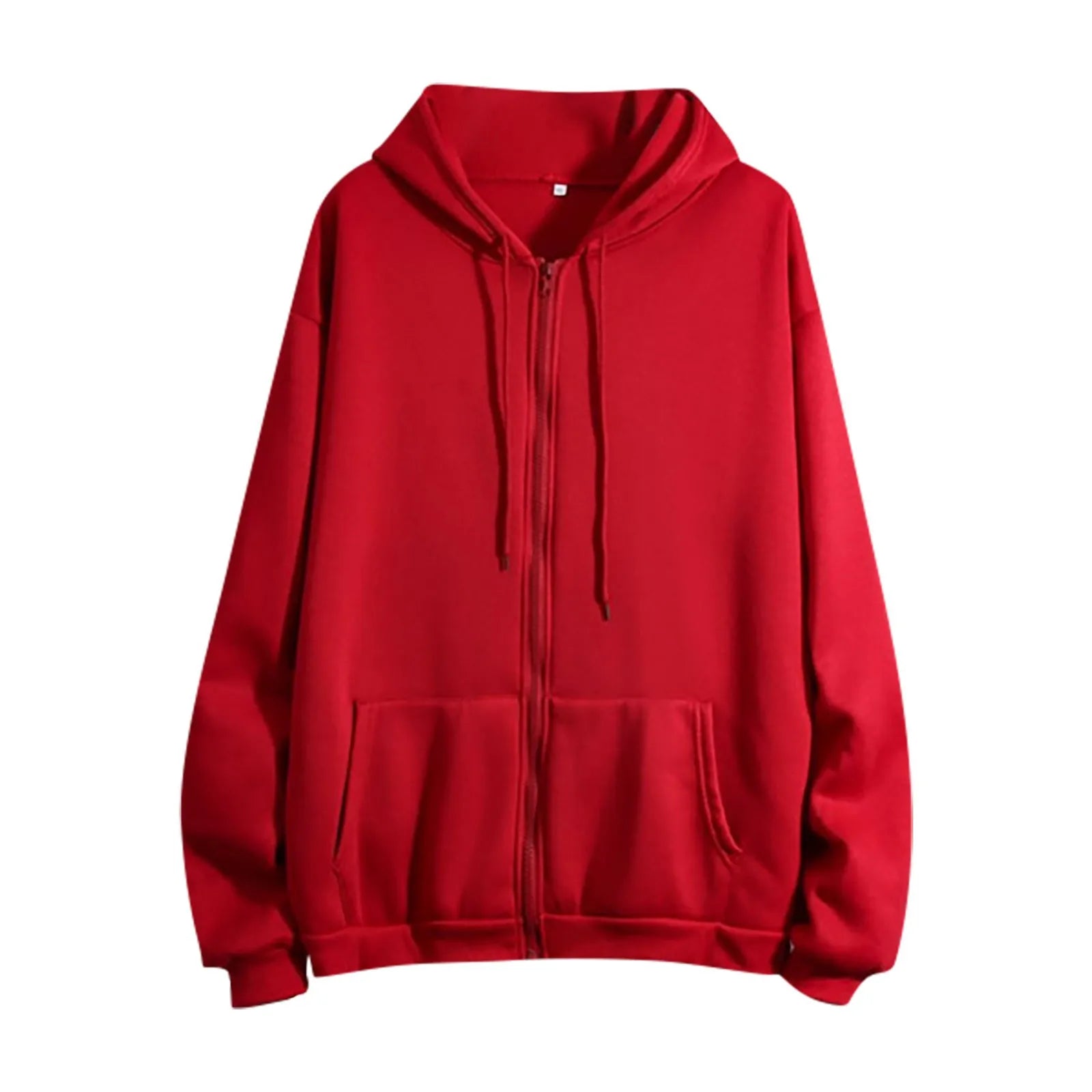 Spring Autumn Women Solid Color Hooded Sweatshirt Coat | Zipper Pocket Hoodie Jacket | Casual Outerwear Femme