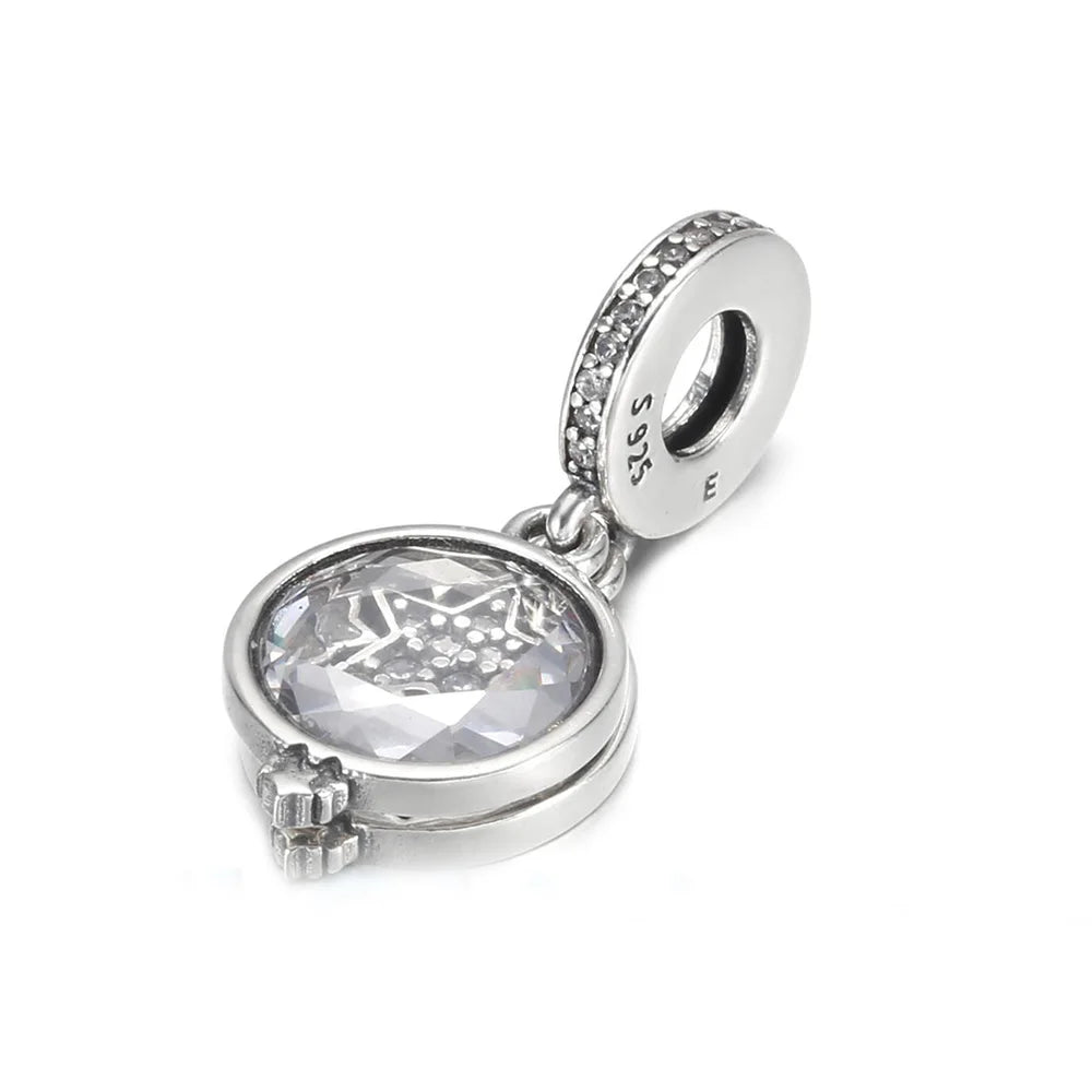 925 Sterling Silver Blue Planet & Dolphin Galaxy Dangle Charm | Women’s Bracelet DIY Jewelry