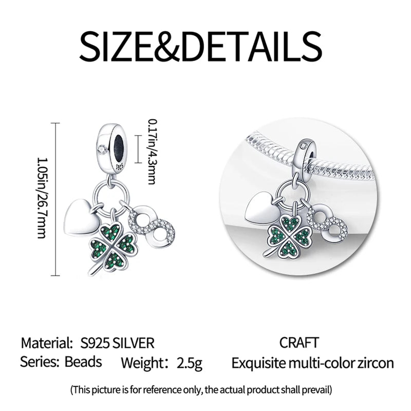 2025 Silver Plated Pendant Charm Bead | Fits Pandora Bracelet & Necklace Women’s DIY Jewelry Gift