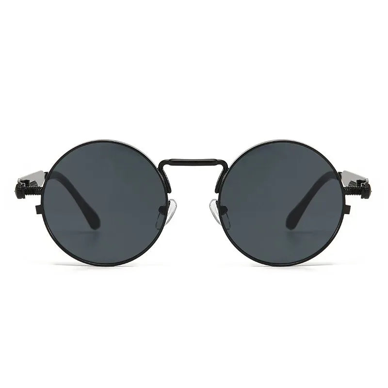 Retro Men Punk Style Sunglasses – Colorful Round Metal Frame Women Fashion Sun Glasses UV400 Oculos De Sol