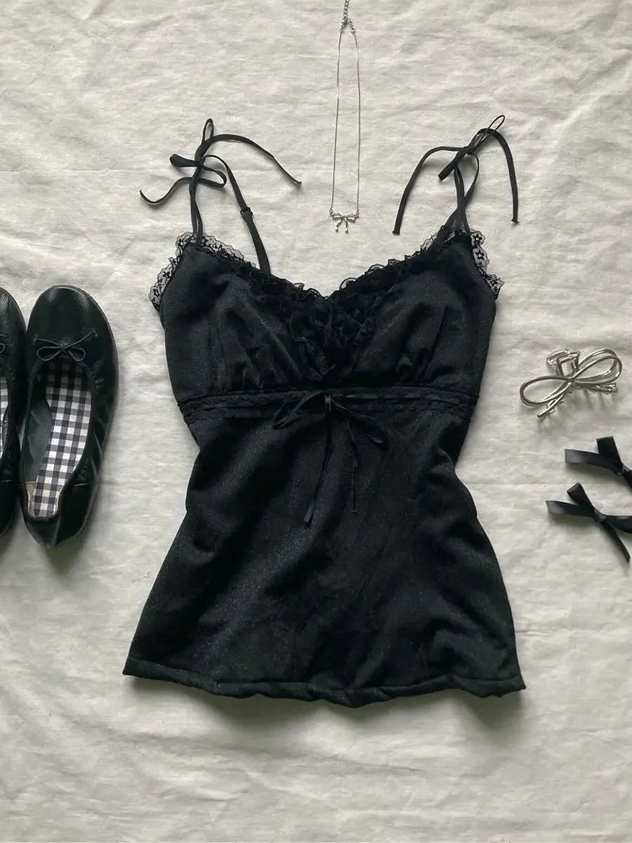 Punk Y2K Gothic Mini Skirt | Women's High Waist Lace Bow Skirt | Grunge Emo Aesthetic 2000s Fashion