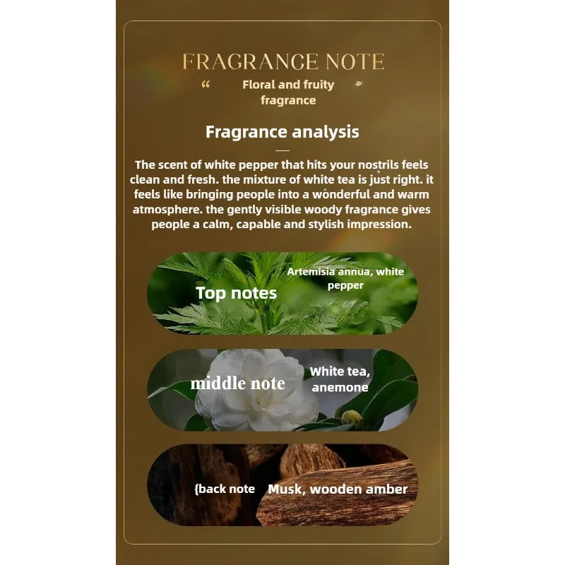 Elegant White Tea Moss Perfume for Women 30ml | Soft Fresh Floral Woody Scent | Long-Lasting Gentle Fragrance