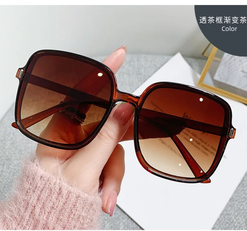New Oversized Rectangle Sunglasses – Women’s Fashion Square Sun Glasses & Men’s Classic Vintage Eyewear | UV400 Oculos De Sol