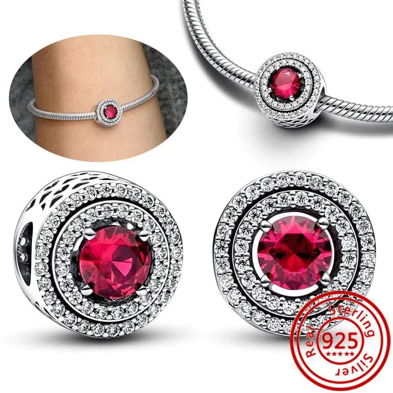 New 925 Sterling Silver Forever Always Love Murano Glass Beads | Sparkling Lucky Charms for Original Pantaro Bracelets DIY Jewelry