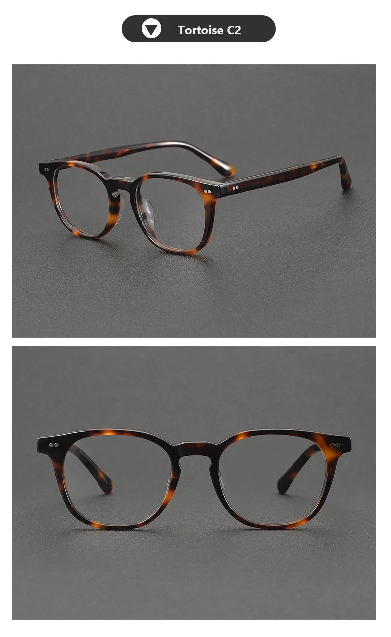 2025 Vintage Round Acetate Glasses 👓 Unisex High-Quality Eyewear