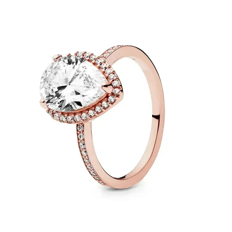 Classic 925 Sterling Silver Heart Crown Circular Ring | Elegant Light Luxury Jewelry Gift for Women