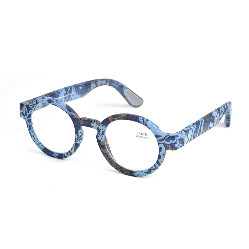 Guanhao Brand Men Reading Glasses – Vintage Round Frame Clear Eyewear | Thick Large Frame Presbyopia Glasses for Women & Elderly