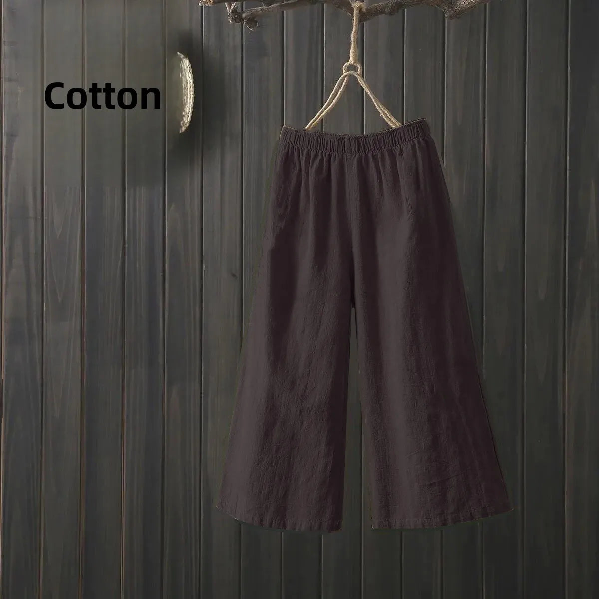High Waist Cotton Linen Wide Leg Pants | Summer Thin Straight-Cut Trousers for Women Korean Style