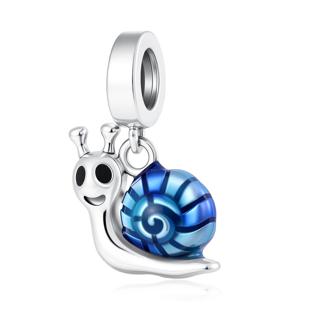 2025 Ocean Blue Series 925 Sterling Silver Sailing Boat Dolphin Seahorse Charms | Ocean-Themed Bracelet Beads for Women Jewelry
