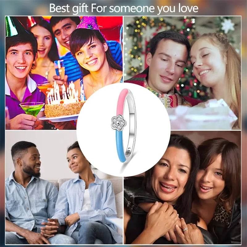 925 Sterling Silver Rings Collection | Bow, Heart, Sun, Moon & Star Zircon Rings for Women Jewelry Gift