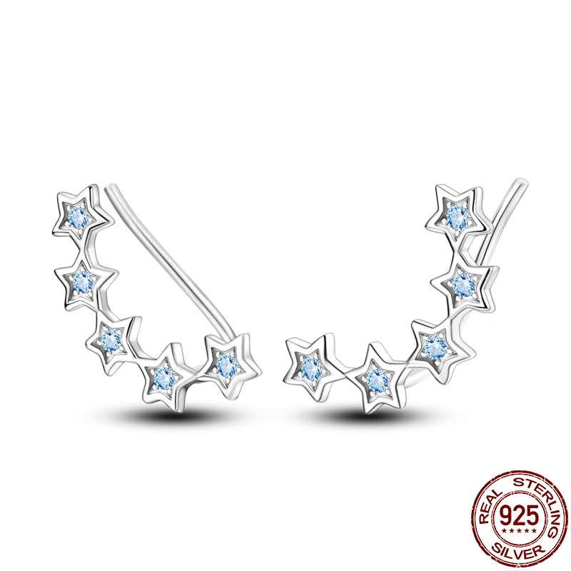 Luxury 925 Sterling Silver Ocean Mermaid Earrings | Pave CZ Fine Jewelry for Women