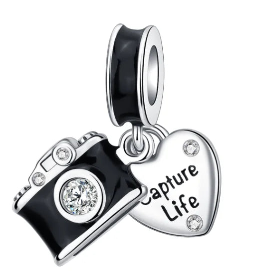 Original 925 Sterling Silver Charms | Bag, Earphone, Magic Cube, Watch & Games Console Beads for Bracelets & Necklaces