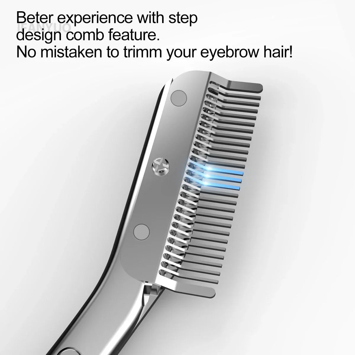 Stainless Steel Eyebrow Trimmer with Comb Brush – Precision Shaver & Hair Removal Makeup Tool