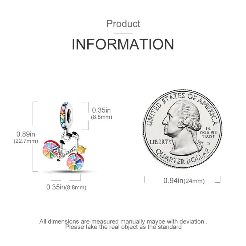 925 Sterling Silver Colorful Luminous Charms | Shell Turtle Star Beads