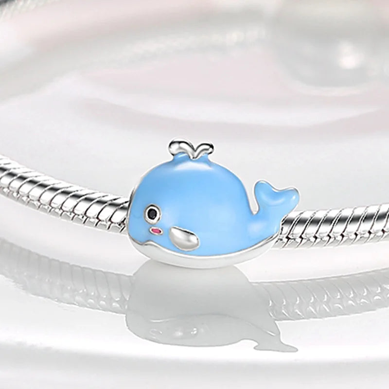 925 Sterling Silver Summer Ocean Collection Charms | Dangle Beads for Women Lover DIY Fine Jewelry Gift