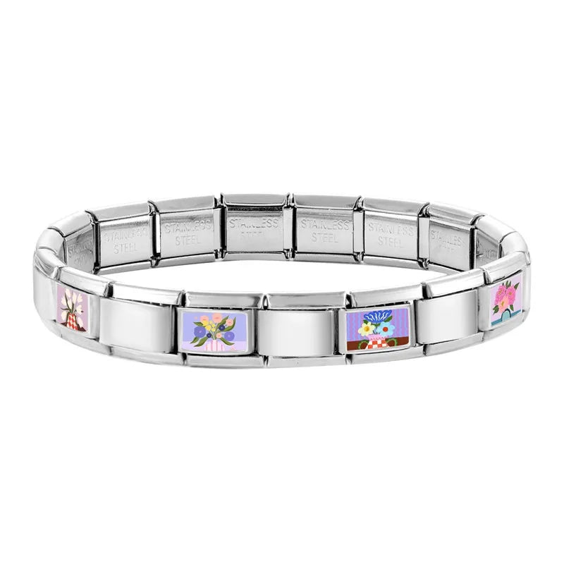 2025 Original Y2K Colorful Cute Cartoon Cats Dogs Italian Charm Links Fit 9mm Stainless Steel Bracelet Men Women DIY Making Gift