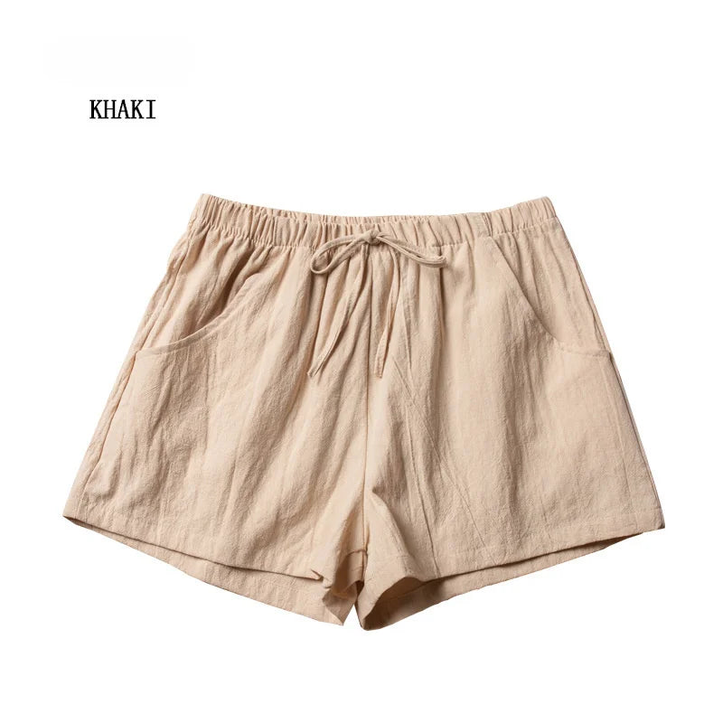 ✨ HELIAR Casual Linen Shorts for Women 🩳 High-Waist Gym & Workout Shorts 👟 Ladies Sport Femme Summer Shorts