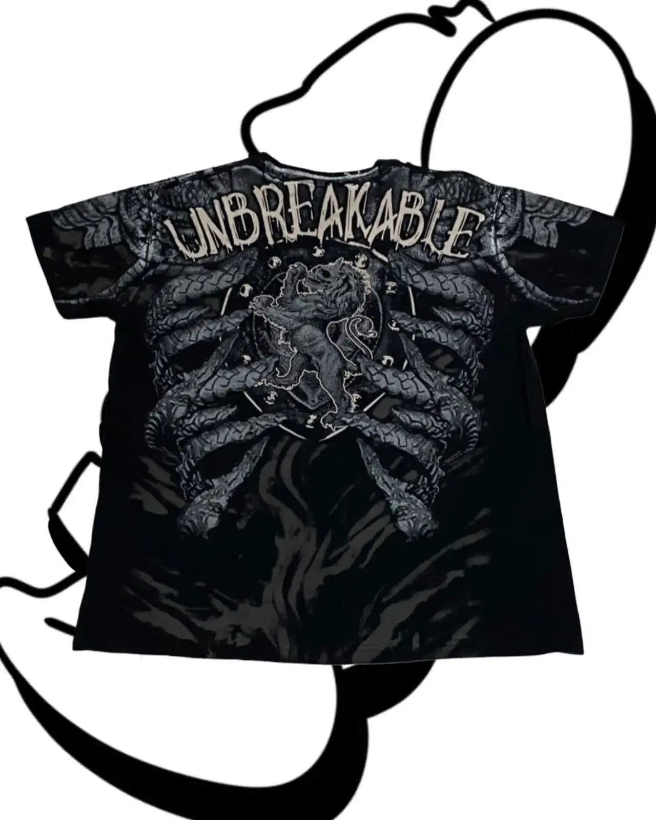 Vintage Avirex Black Short Sleeve T-Shirt | Rhinestone Double-Sided Print Retro Streetwear Top