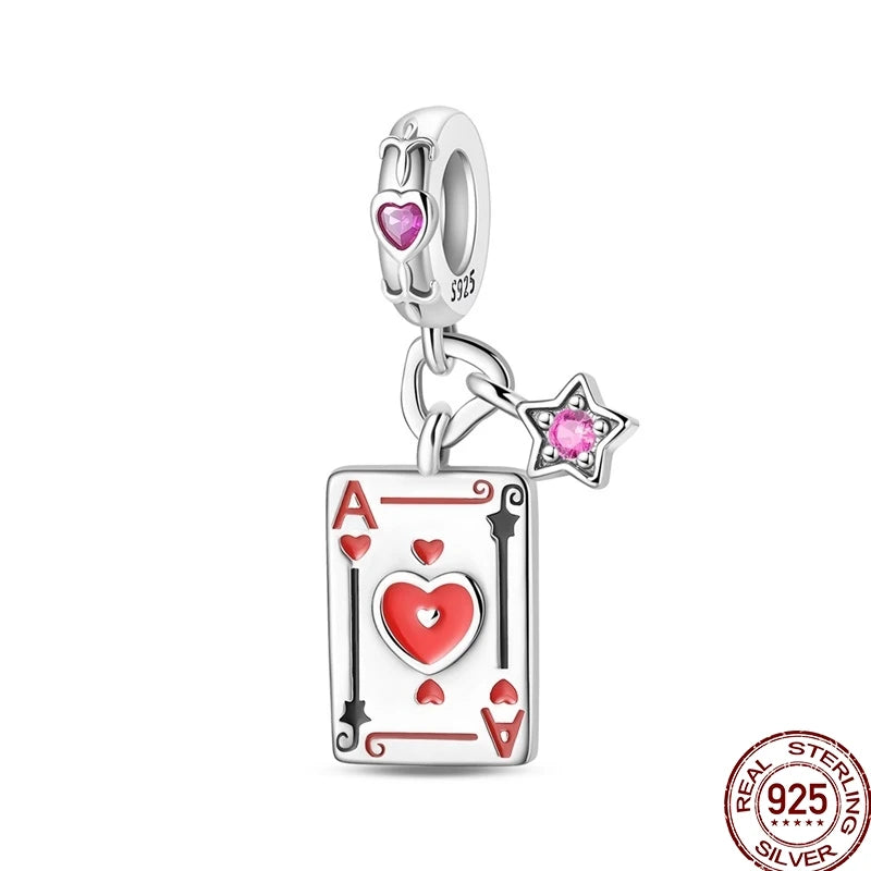 100% 925 Sterling Silver Heart Family Charms with Pumpkin & Pave Zircon Pendant – Fits Original Bracelet DIY Jewelry Gifts